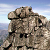 03 095 Rudi M climbs on The Knight on Chessman traverse (296k)